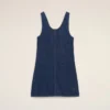 Abito blu in cotone con spalline corte
