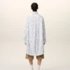 Abito camicia ampio Ami de Coeur in cotone a righe bianche Abito camicia ampio Ami de Coeur in cotone a righe bianche