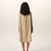 Abito camicia ampio Ami de Coeur in lana vergine beige Abito camicia ampio Ami de Coeur in lana vergine beige