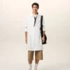 Abito chemisier ampio Ami de Coeur in cotone bianco