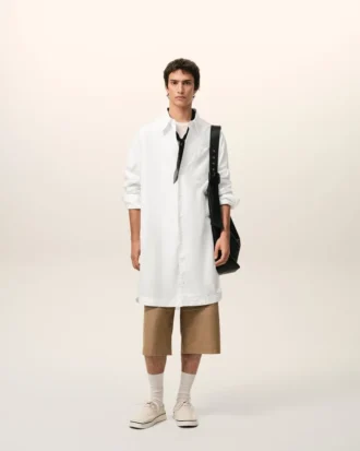 abito chemisier ampio ami de coeur in cotone bianco 2 330x413 - Abito chemisier ampio Ami de Coeur in cotone bianco