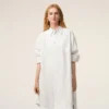 Abito chemisier ampio Ami de Coeur in cotone bianco