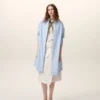 Abito chemisier ampio Ami de Coeur in cotone blu