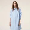 Abito chemisier ampio Ami de Coeur in cotone blu