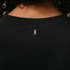 Abito lungo aderente senza maniche in jersey nero Abito lungo aderente senza maniche in jersey nero