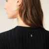 Abito mini a godet in maglia nera