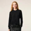 Ami de Coeur Cardigan a girocollo in lana nera
