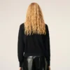 Ami de Coeur Cardigan a girocollo in lana nera