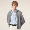Ami de Coeur Cardigan grigio in lana con colletto camicia Ami de Coeur Cardigan grigio in lana con colletto camicia