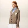 Ami de Coeur Cardigan in lana beige Ami de Coeur Cardigan in lana beige