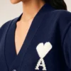 Ami de Coeur Cardigan in lana blu Ami de Coeur Cardigan in lana blu