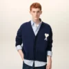Ami de Coeur Cardigan in lana blu Ami de Coeur Cardigan in lana blu