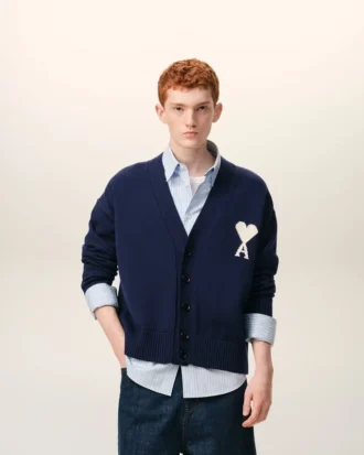 Ami de Coeur Cardigan in lana blu