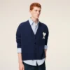 Ami de Coeur Cardigan in lana blu Ami de Coeur Cardigan in lana blu