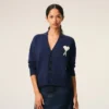 Ami de Coeur Cardigan in lana blu Ami de Coeur Cardigan in lana blu
