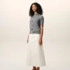 Ami de Coeur Cardigan in lana grigia a maniche corte