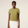 Ami de Coeur Cropped T-Shirt in cotone verde Ami de Coeur Cropped T-Shirt in cotone verde