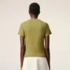 Ami de Coeur Cropped T-Shirt in cotone verde Ami de Coeur Cropped T-Shirt in cotone verde