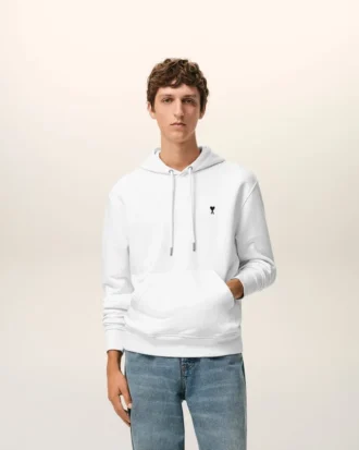 Ami de Coeur Hoodie in cotone bianco