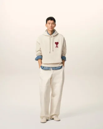 Ami de Coeur Hoodie in cotone bianco