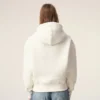 Ami de Coeur Hoodie in cotone bianco goffrato