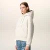 Ami de Coeur Hoodie in cotone bianco goffrato
