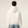Ami de Coeur Hoodie in cotone bianco goffrato