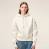 Ami de Coeur Hoodie in cotone bianco goffrato