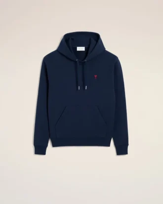 Ami de Coeur Hoodie in cotone blu e rosso