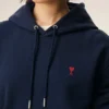 Ami de Coeur Hoodie in cotone blu e rosso Ami de Coeur Hoodie in cotone blu e rosso