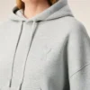 Ami de Coeur Hoodie in cotone grigio goffrato
