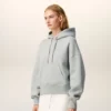 Ami de Coeur Hoodie in cotone grigio goffrato