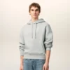 Ami de Coeur Hoodie in cotone grigio goffrato