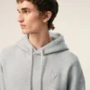 Ami de Coeur Hoodie in cotone grigio goffrato