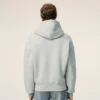 Ami de Coeur Hoodie in cotone grigio goffrato