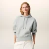 Ami de Coeur Hoodie in cotone grigio goffrato