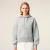 Ami de Coeur Hoodie in cotone grigio goffrato
