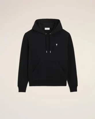 Ami de Coeur Hoodie in cotone nero