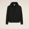 Ami de Coeur Hoodie in cotone nero e rosso Ami de Coeur Hoodie in cotone nero e rosso