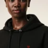 Ami de Coeur Hoodie in cotone nero e rosso Ami de Coeur Hoodie in cotone nero e rosso