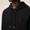 Ami de Coeur Hoodie in cotone nero e rosso Ami de Coeur Hoodie in cotone nero e rosso