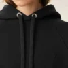 Ami de Coeur Hoodie in cotone nero goffrato