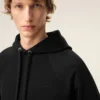 Ami de Coeur Hoodie in cotone nero goffrato