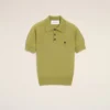 Ami de Coeur Polo a maniche corte in lana verde Ami de Coeur Polo a maniche corte in lana verde