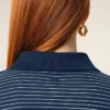 Ami de Coeur Polo a righe in cotone blu Ami de Coeur Polo a righe in cotone blu