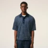 Ami de Coeur Polo a righe in cotone blu Ami de Coeur Polo a righe in cotone blu