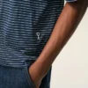 Ami de Coeur Polo a righe in cotone blu Ami de Coeur Polo a righe in cotone blu