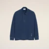 Ami de Coeur Polo blu a maniche lunghe in cotone Ami de Coeur Polo blu a maniche lunghe in cotone