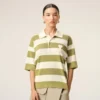Ami de Coeur Polo in cotone bianco a maniche corte Ami de Coeur Polo in cotone bianco a maniche corte