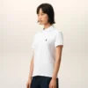 Ami de Coeur Polo in cotone bianco e rosso